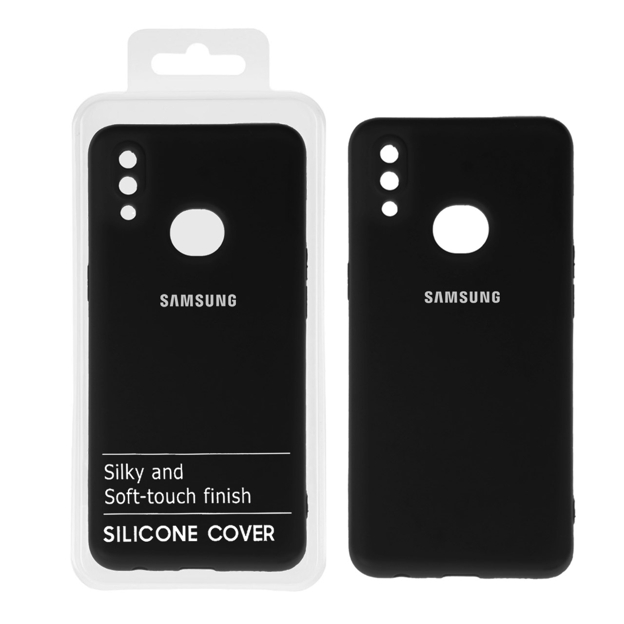 قاب نیو سیلیکون محافظ لنزدار RFF مدل Samsung A10S - مشکی کد2 (پک دار)